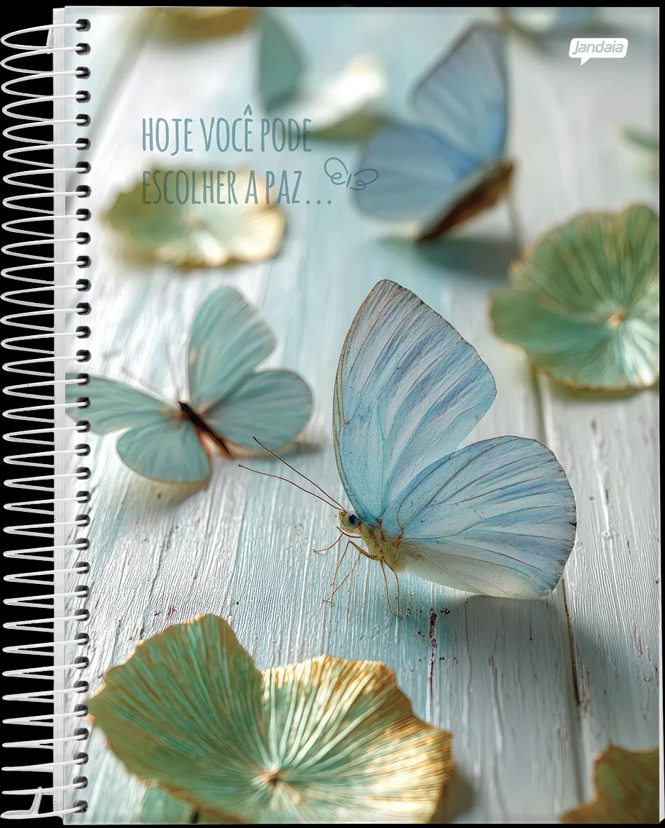 CADERNO ESPIRAL UNIVERSITÁRIO CAPA DURA 01 MATÉRIA 80 FOLHAS - PAZ