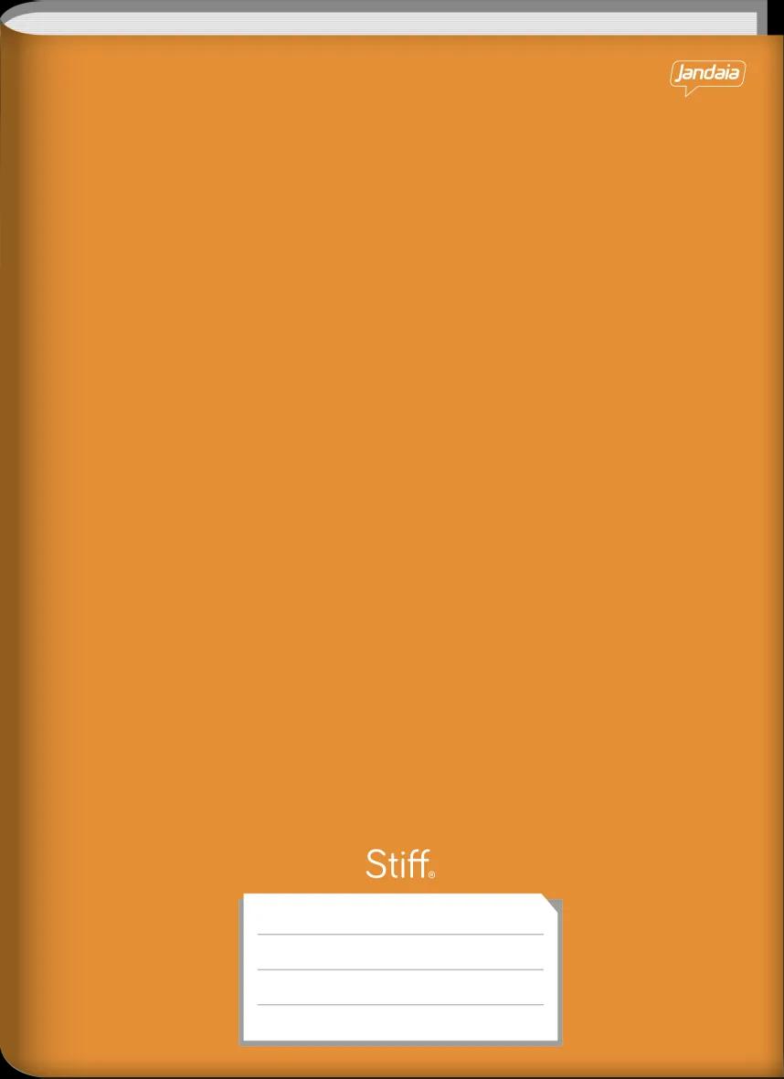 CADERNO BROCHURA CAPA DURA 1/4 48 FOLHAS LARANJA  - STIFF