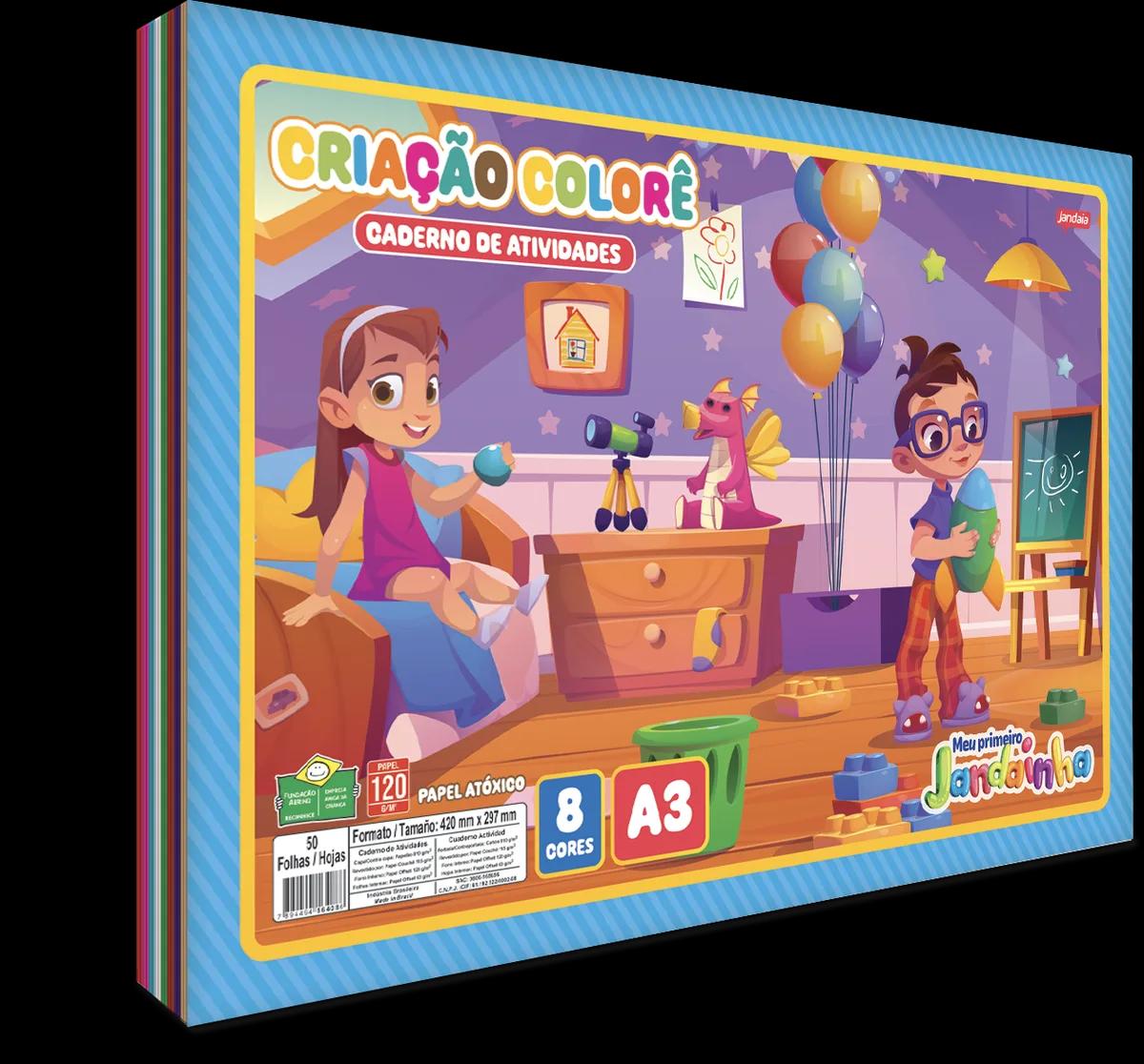 PAPEL CRIAÇÃO COLORÊ A3 32 FOLHAS - MEU PRIMEIRO JANDAINHA