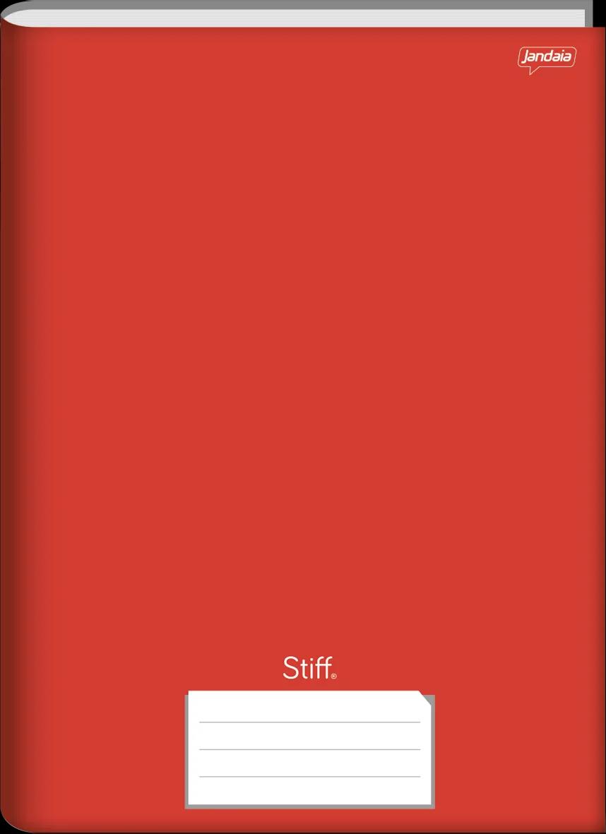 CADERNO BROCHURA CAPA DURA 1/4 48 FOLHAS VERMELHO  - STIFF