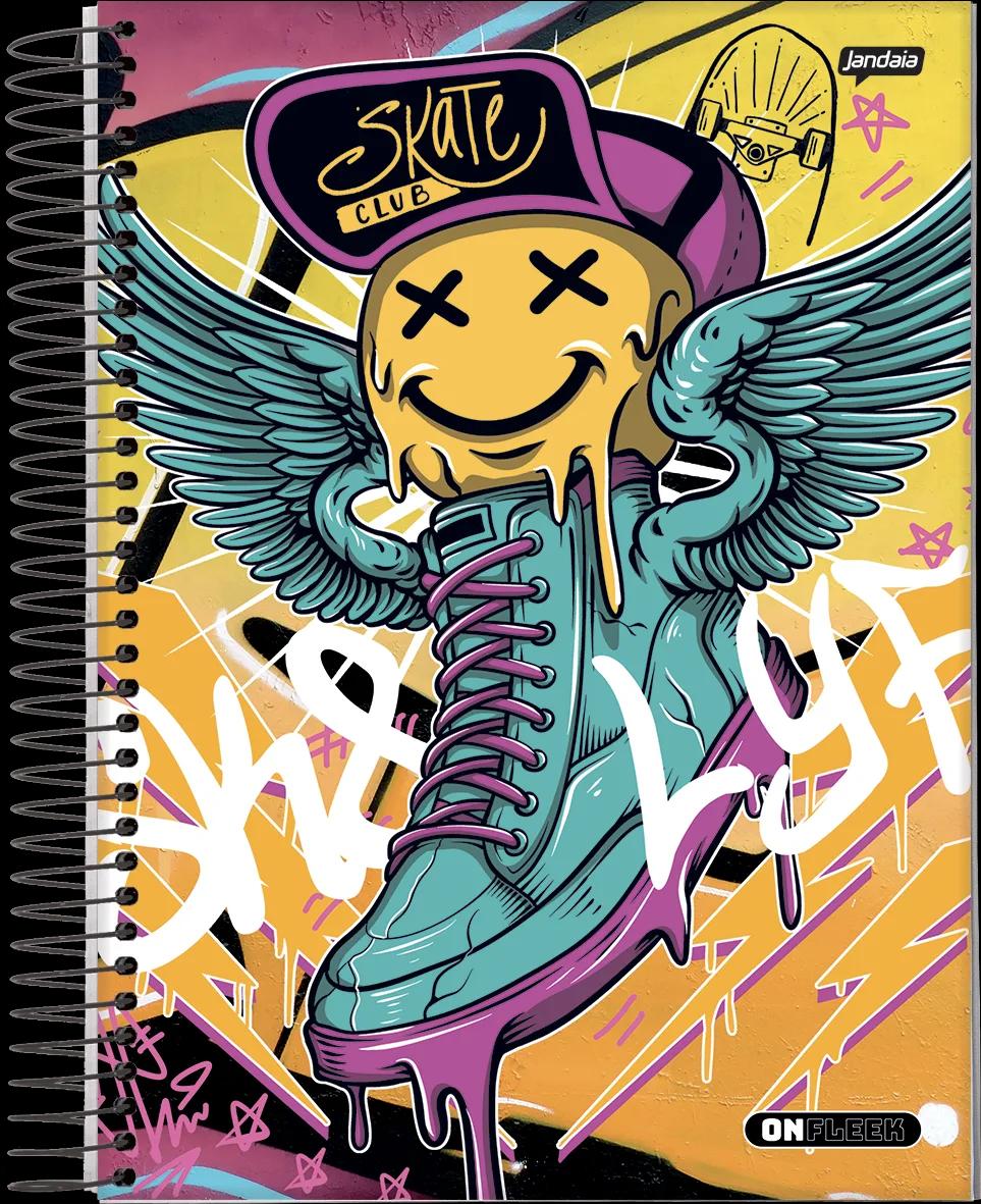 CADERNO ESPIRAL UNIVERSITÁRIO CAPA DURA 10 MATÉRIAS  200  FOLHAS -  ON FLEEK — miniatura 3