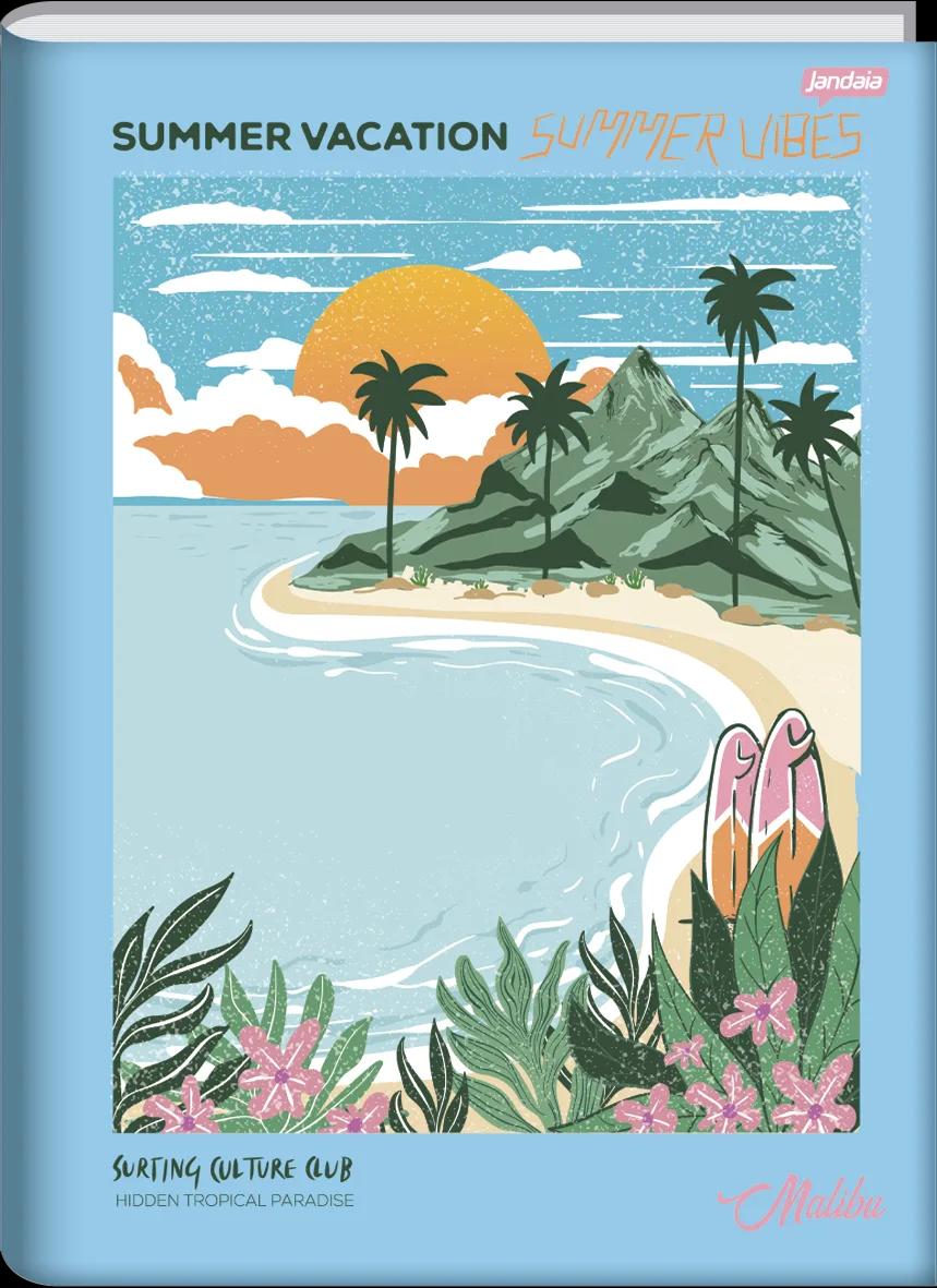 CADERNO BROCHURA UNIVERSITÁRIO CAPA DURA 96 FOLHAS -  CALI E MALIBU — miniatura 4