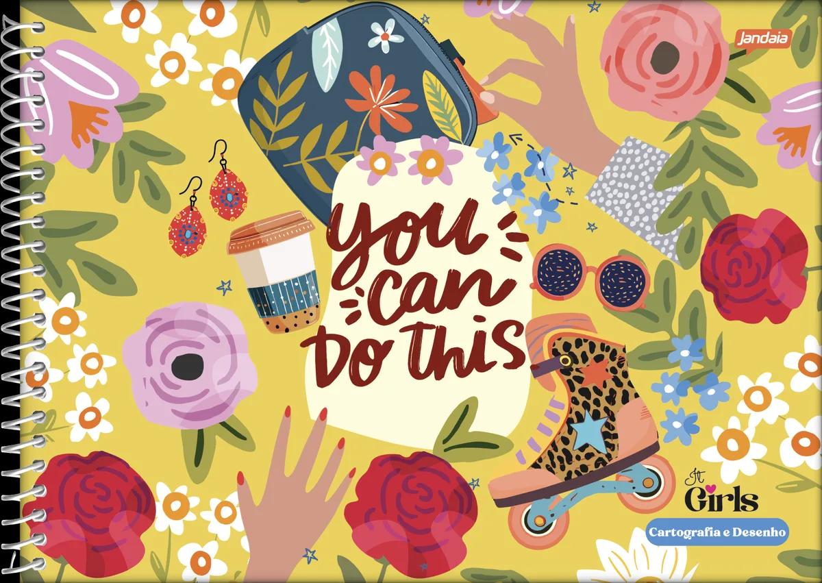 CADERNO ESPIRAL CAPA DURA 96 FOLHAS CARTOGRAFIA -  IT GIRL