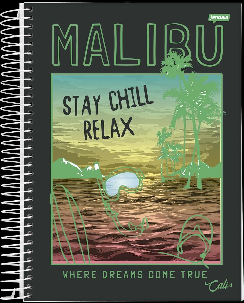 CADERNO ESPIRAL 1/4 CAPA DURA 80 FOLHAS - CALI E MALIBU — miniatura 5
