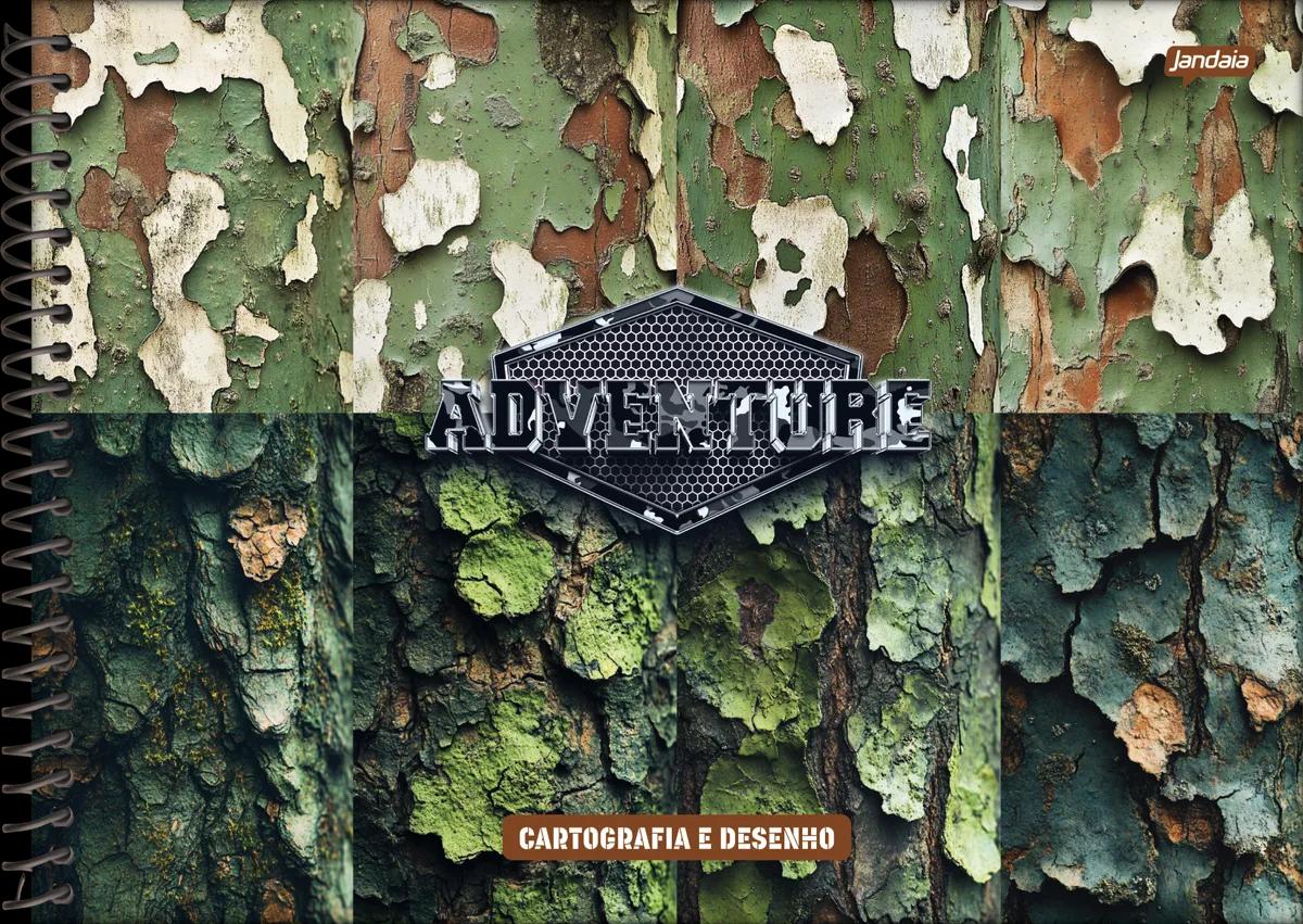 CADERNO ESPIRAL CAPA DURA 80 FOLHAS CARTOGRAFIA - ADVENTURE
