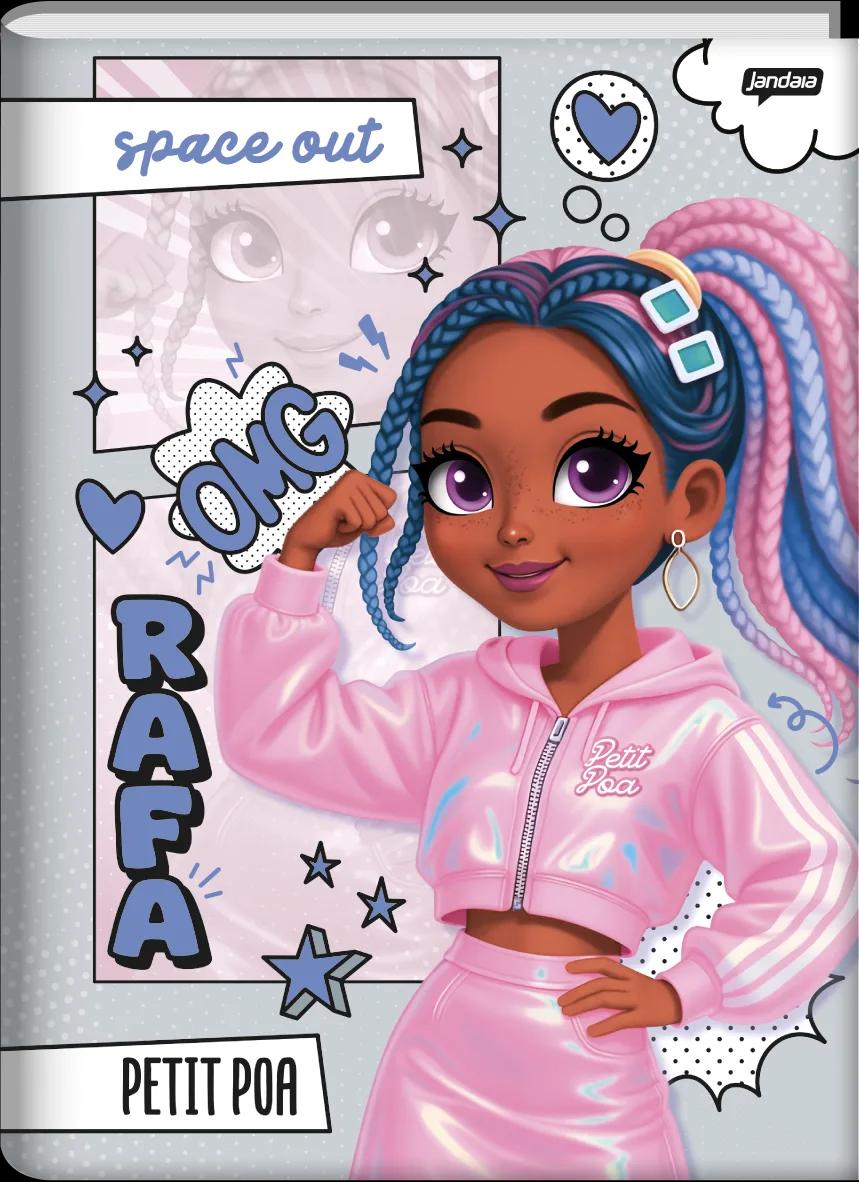 CADERNO BROCHURA 1/4 CAPA DURA 80 FOLHAS - PETIT POÁ