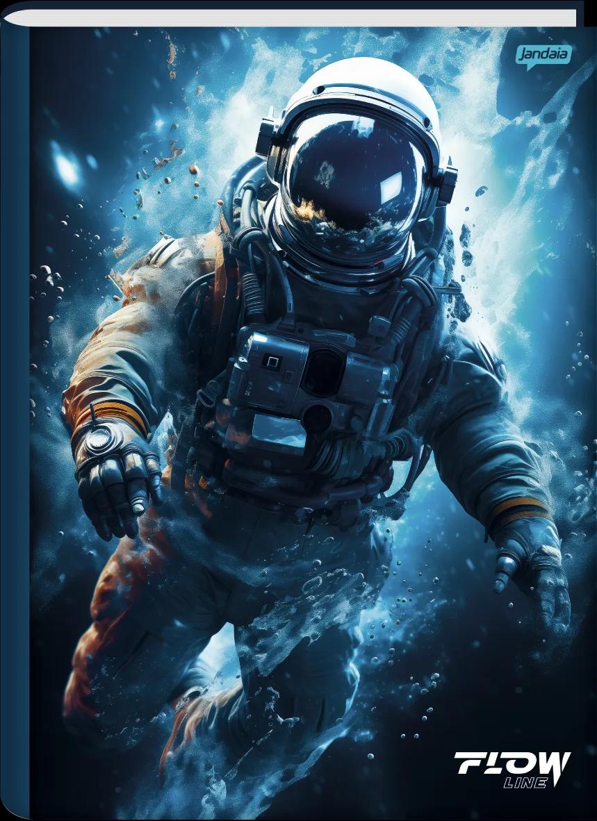 CADERNO BROCHURA 1/4 CAPA DURA 80 FOLHAS - FLOW — miniatura 3