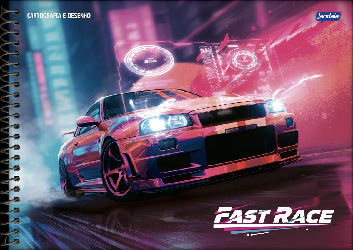 CADERNO ESPIRAL CAPA DURA 80 FOLHAS CARTOGRAFIA - FAST RACE — miniatura 2