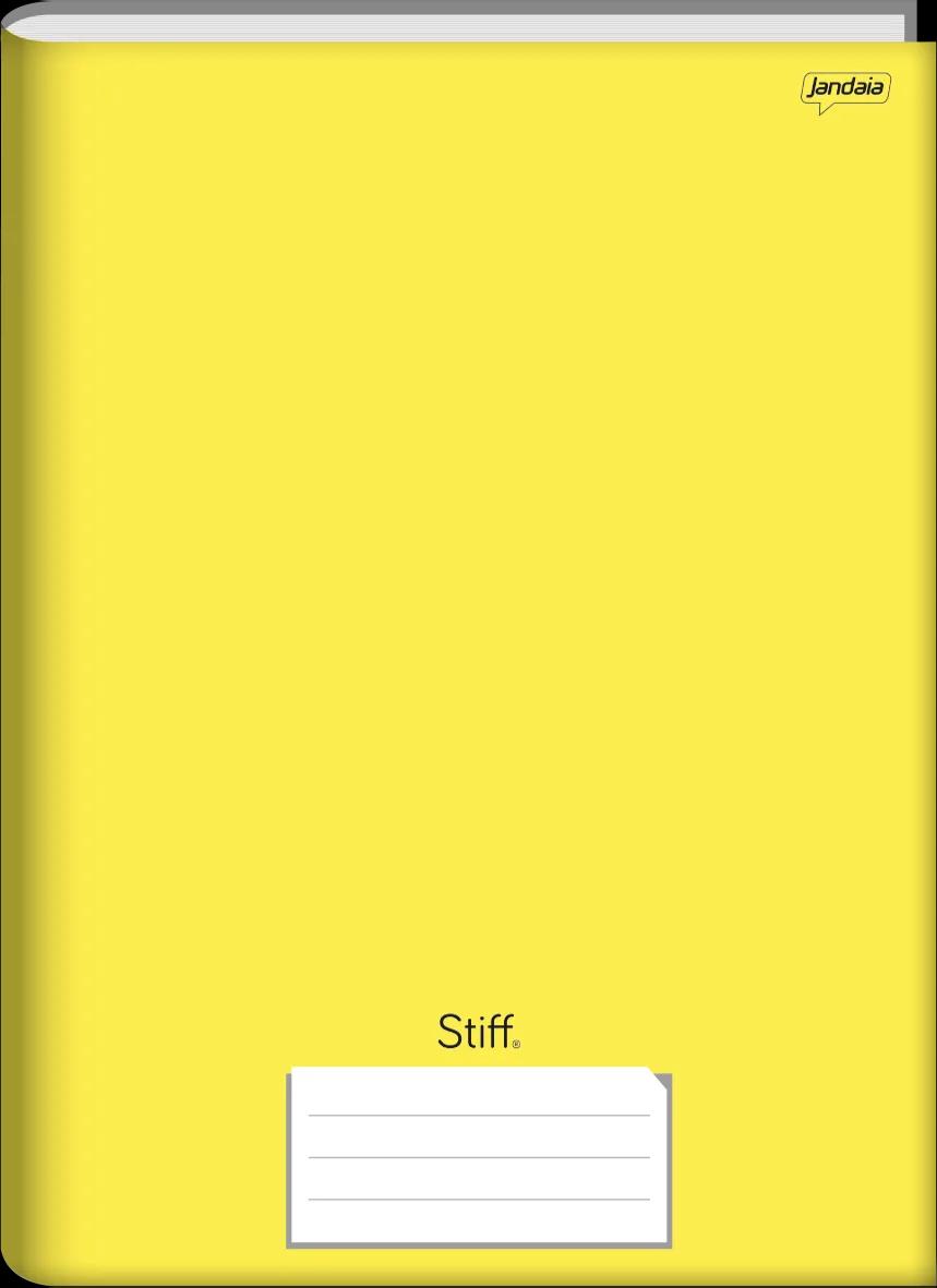 CADERNO BROCHURA CAPA DURA 1/4 48 FOLHAS AMARELO - STIFF