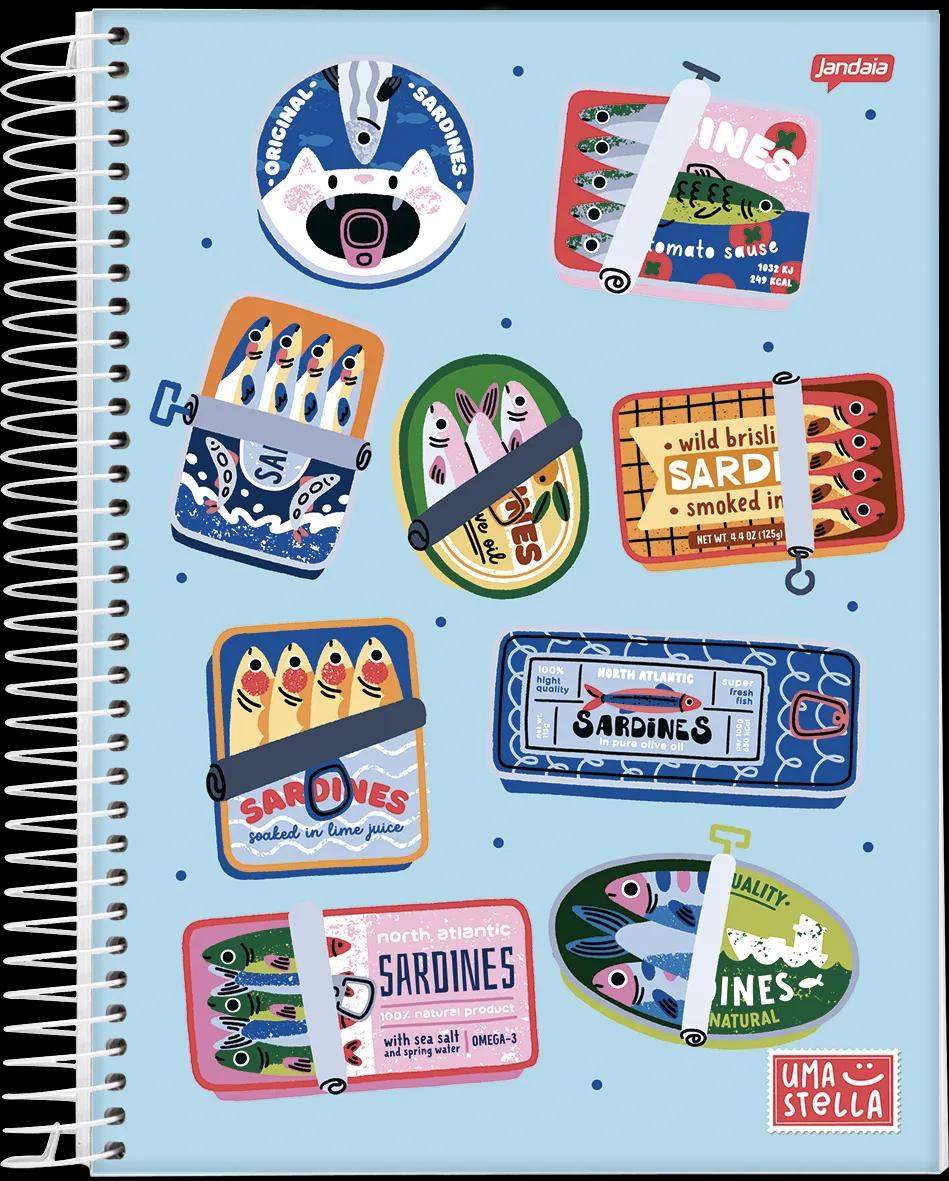 CADERNO ESPIRAL 1/4 CAPA DURA 80 FOLHAS - STELLA — miniatura 7
