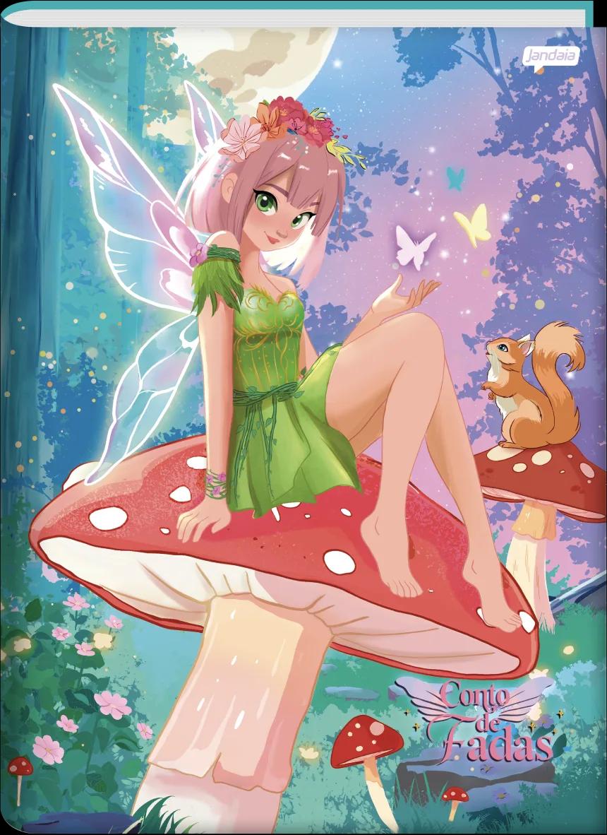 CADERNO BROCHURA 1/4 CAPA DURA 80 FOLHAS - CONTO DE FADAS — miniatura 2