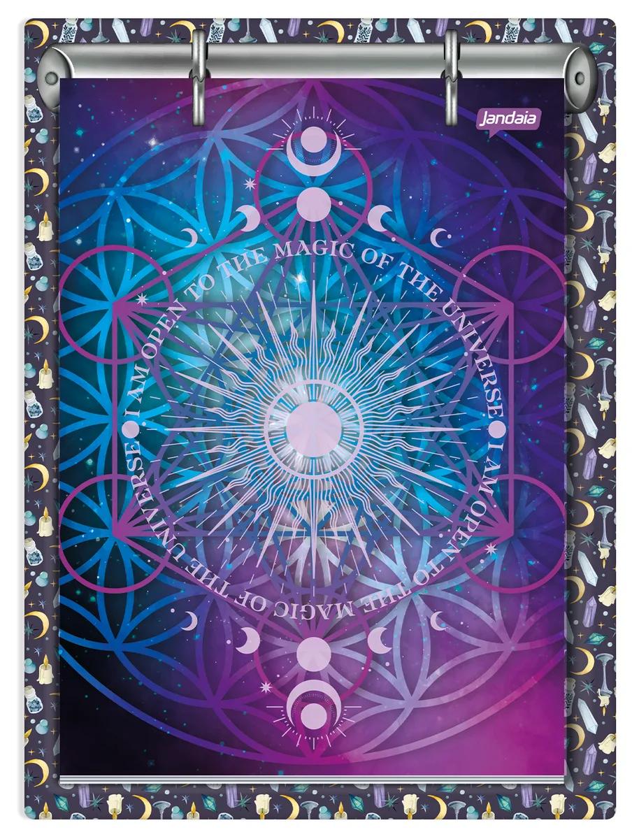 CADERNO ARGOLADO 1/4 PORTA FICHAS 140X200MM 60 FOLHAS - MYSTIC — imagem 1