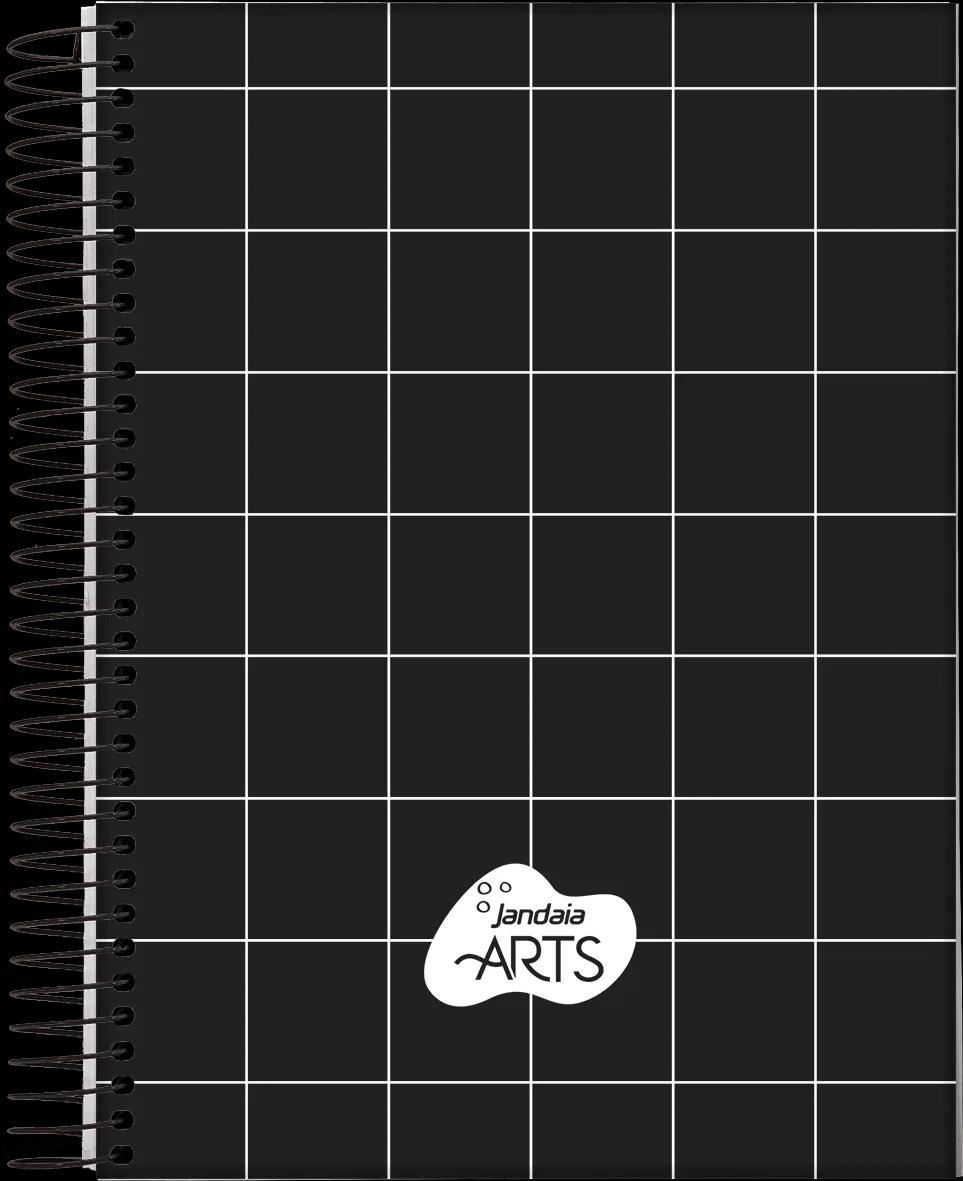 CADERNO ESPIRAL UNIVERSITÁRIO CAPA DURA SEM PAUTA 80 FOLHAS - JANDAIA ARTS