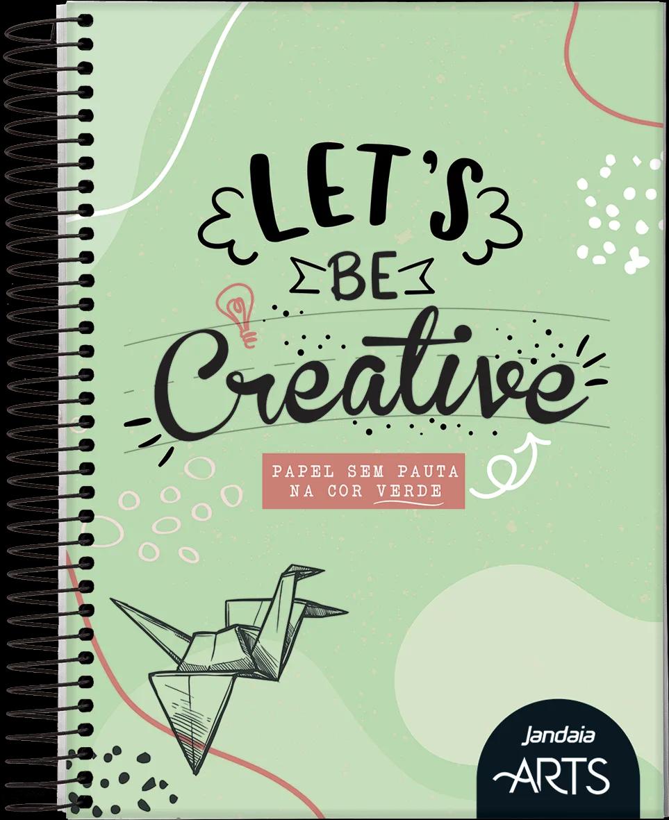 CADERNO ESPIRAL CAPA DURA SKETCHBOOK VERDE 80 FOLHAS - JANDAIA ARTS