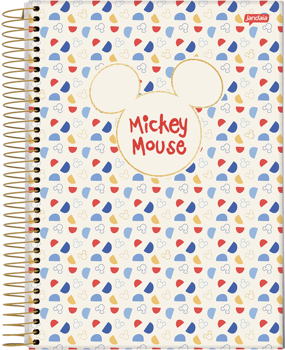 CADERNO ESPIRAL UNIVERSITÁRIO CAPA DURA 10 MATÉRIAS 160 FOLHAS - MICKEY ARTS