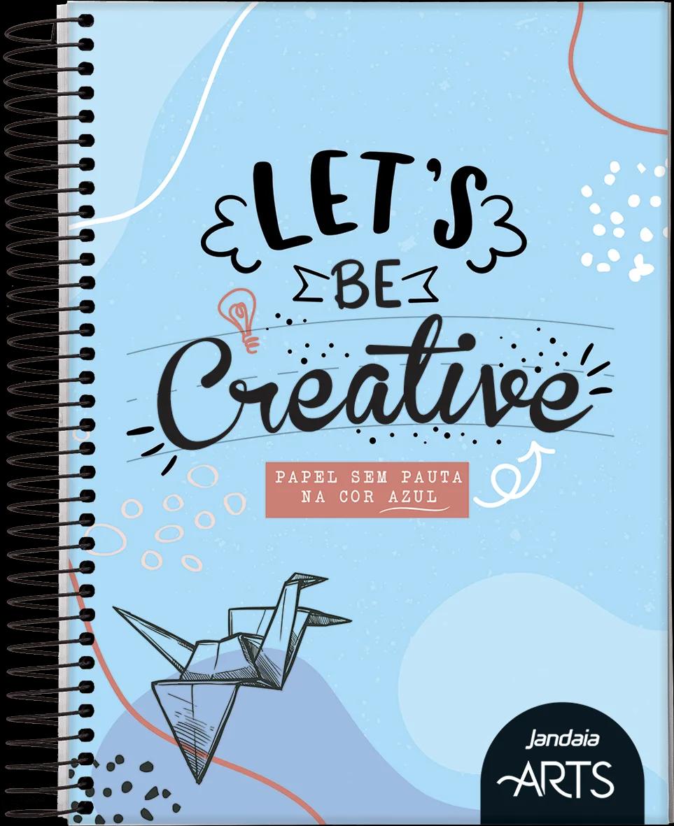CADERNO ESPIRAL CAPA DURA SKETCHBOOK AZUL 80 FOLHAS - JANDAIA ARTS