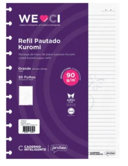 CADERNO INTELIGENTE REFIL UNIVERSITÁRIO 50FLS 01/PT KUROMI