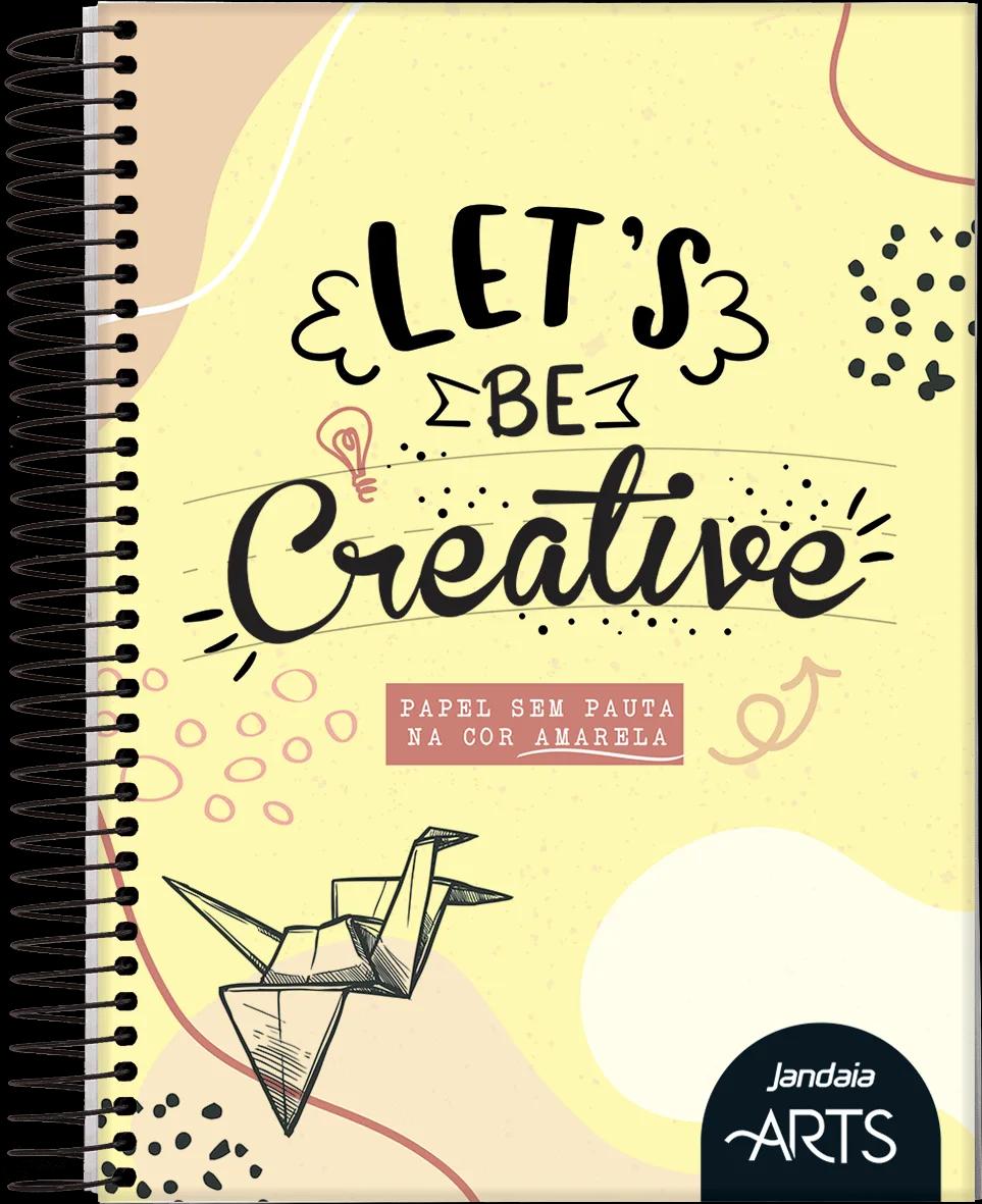 CADERNO ESPIRAL CAPA DURA SKETCHBOOK AMARELO 80 FOLHAS - JANDAIA ARTS