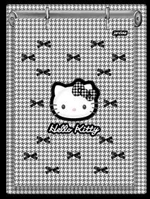 CADERNO ARGOLADO 1/4 PORTA FICHAS 60FLS 01/PT HELLO KITTY