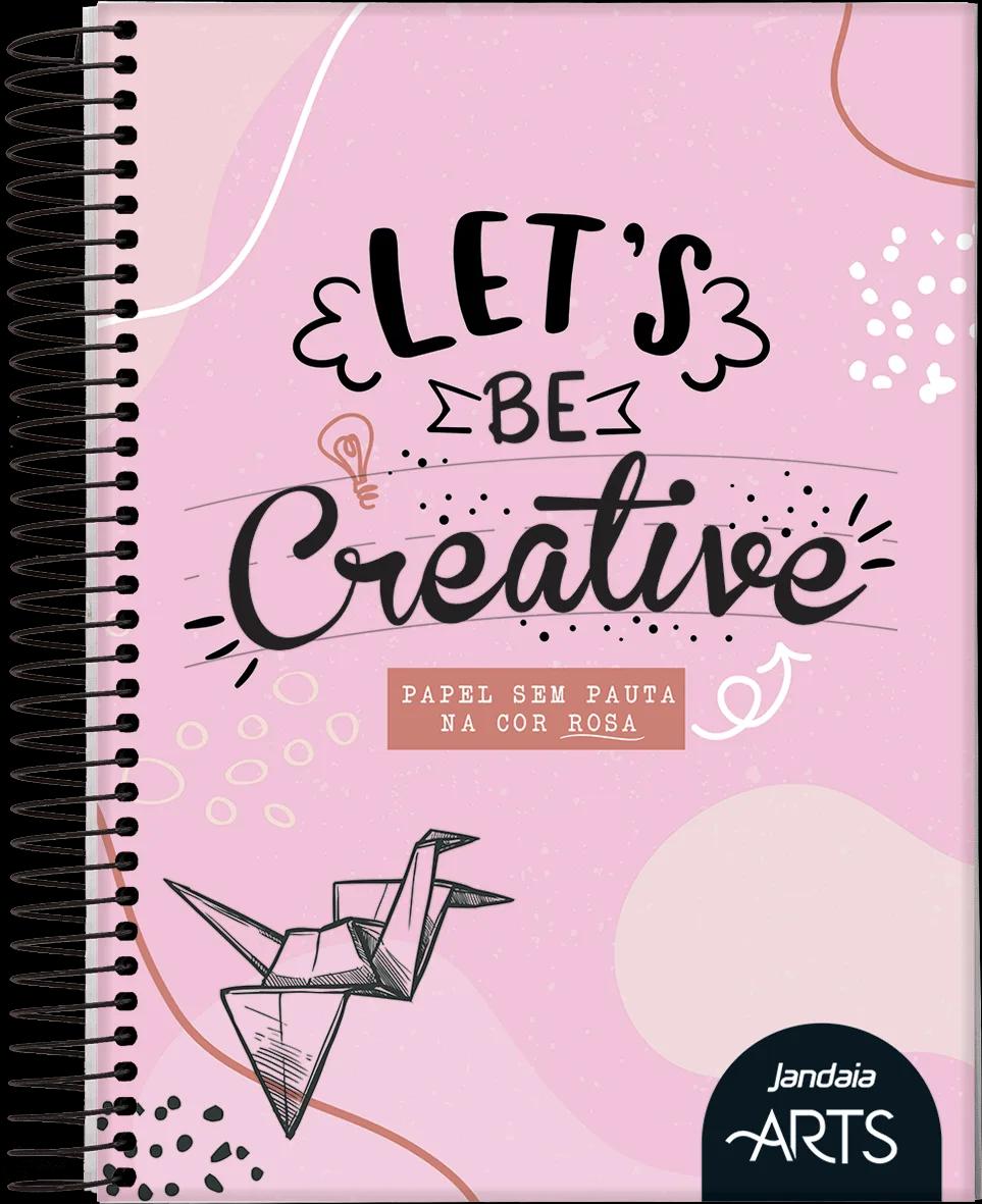 CADERNO ESPIRAL CAPA DURA SKETCHBOOK ROSA 80 FOLHAS - JANDAIA ARTS